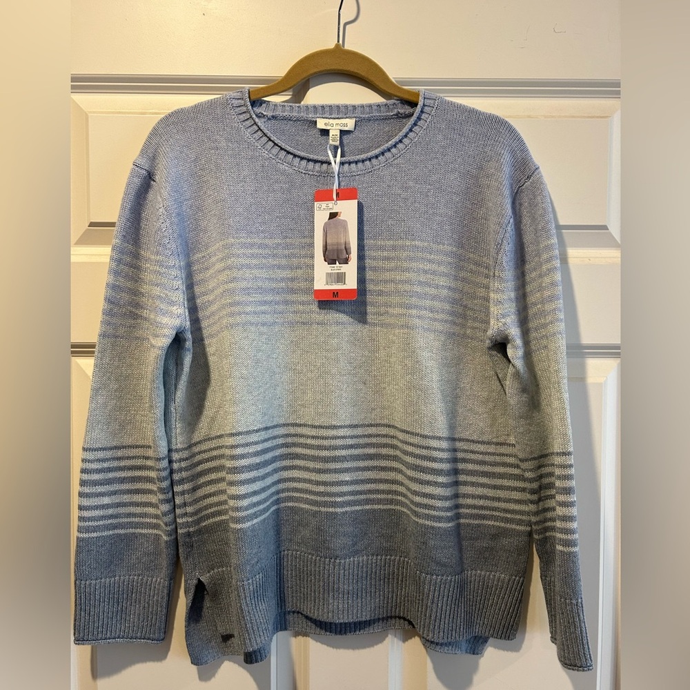Ella Moss Women's Blue Gradient Crewneck Sweater